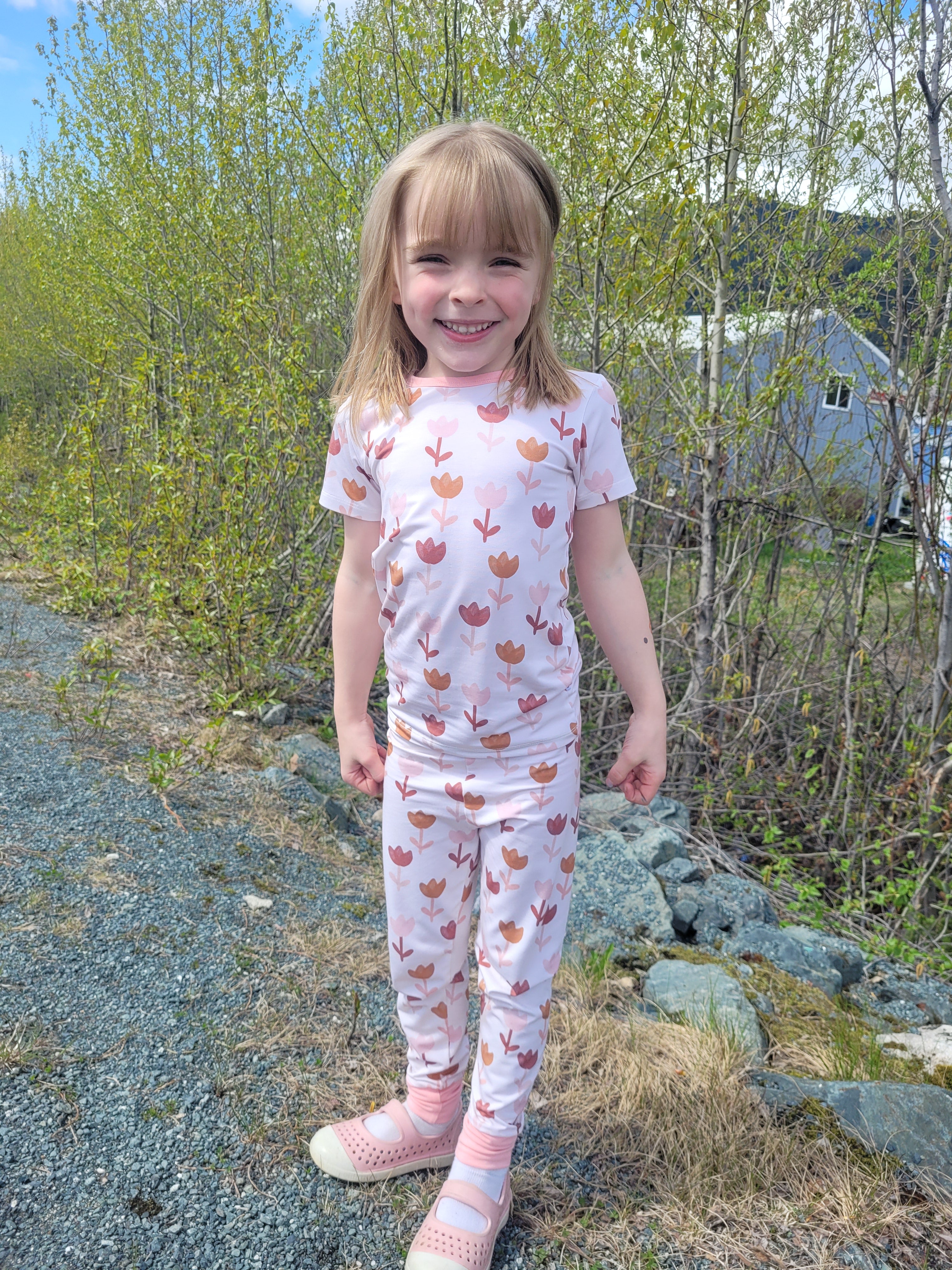 Blushing Tulips | 2-Piece PJ Short-Sleeve