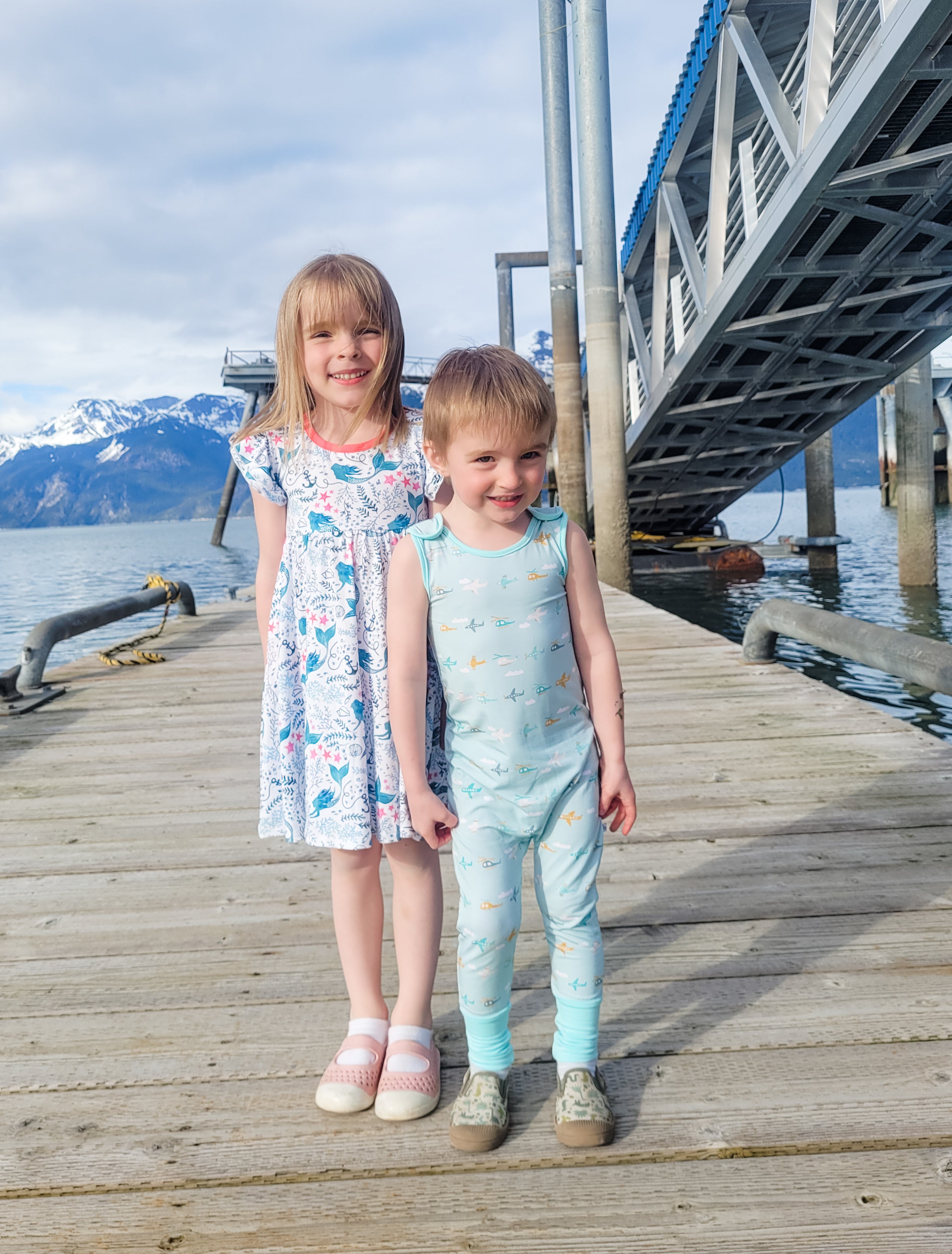 Porter's Planes | Sleeveless Grow-with-Me Romper | FINAL SALE