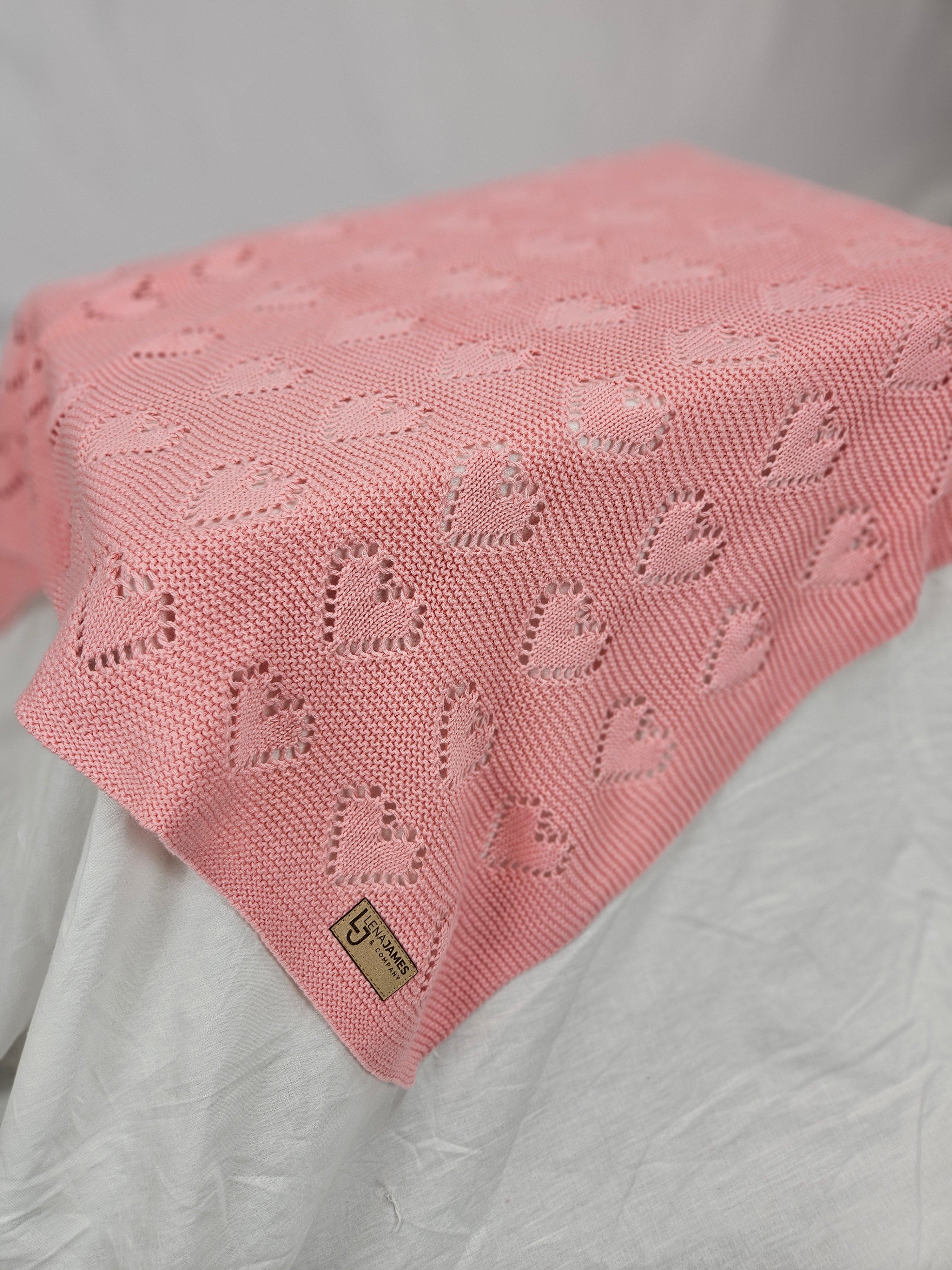 Heart Knit Blanket