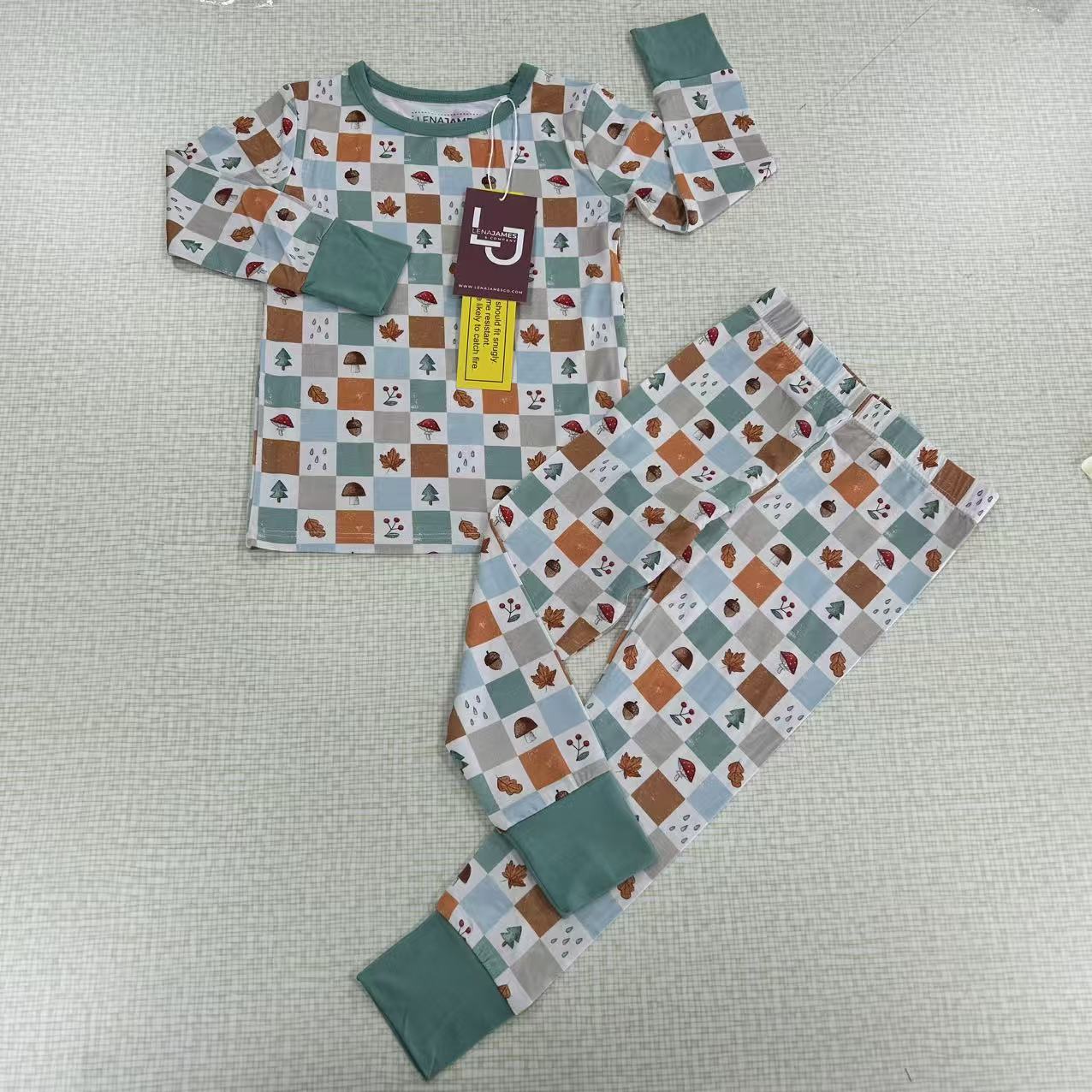 Fall Checks | 2-Piece Long-Sleeve PJ Set