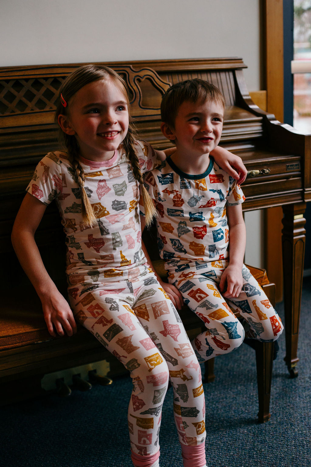 Pink States | 2-Piece PJ Short-Sleeve | FINAL SALE