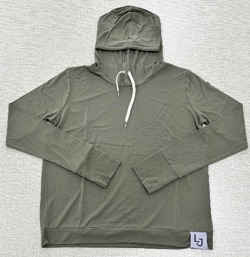 PRE-SALE SHIPS SEPT 30 | Solid Green/Grey | Lightweight Mama Hoodie