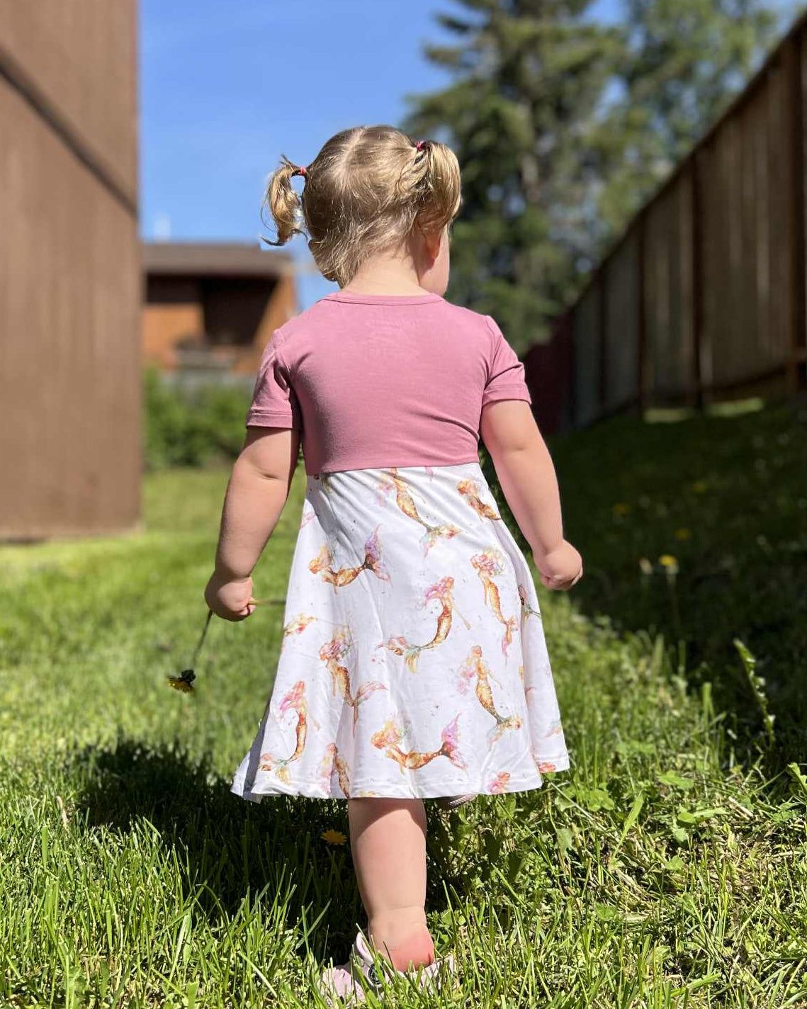 Watercolor Mermaids | T-Shirt Twirl Dress