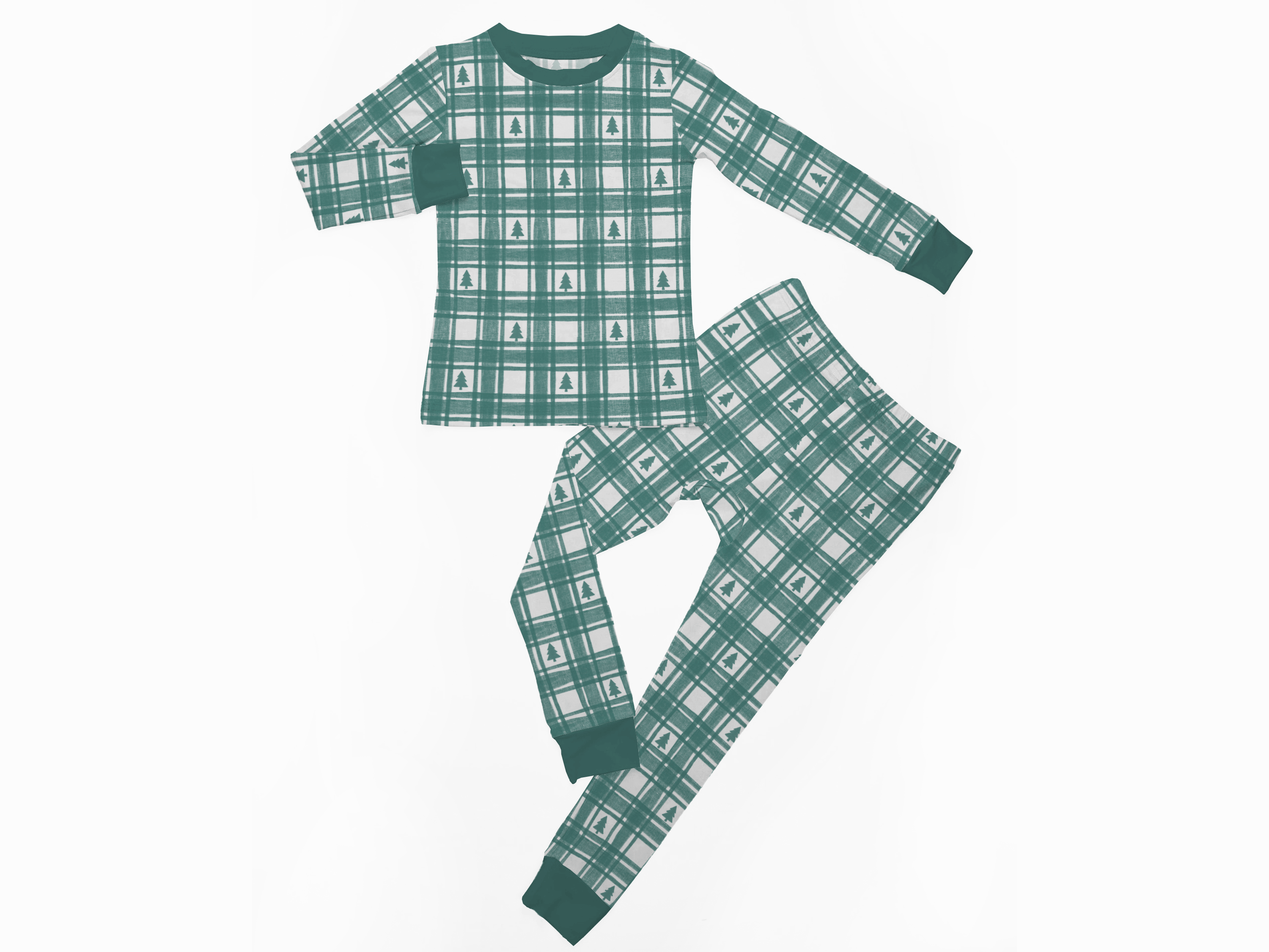 Plaid Trees | 2-Piece Long-Sleeve PJ Set