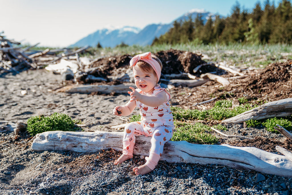 Blushing Tulips | Sleeveless Grow-with-Me Romper | FINAL SALE