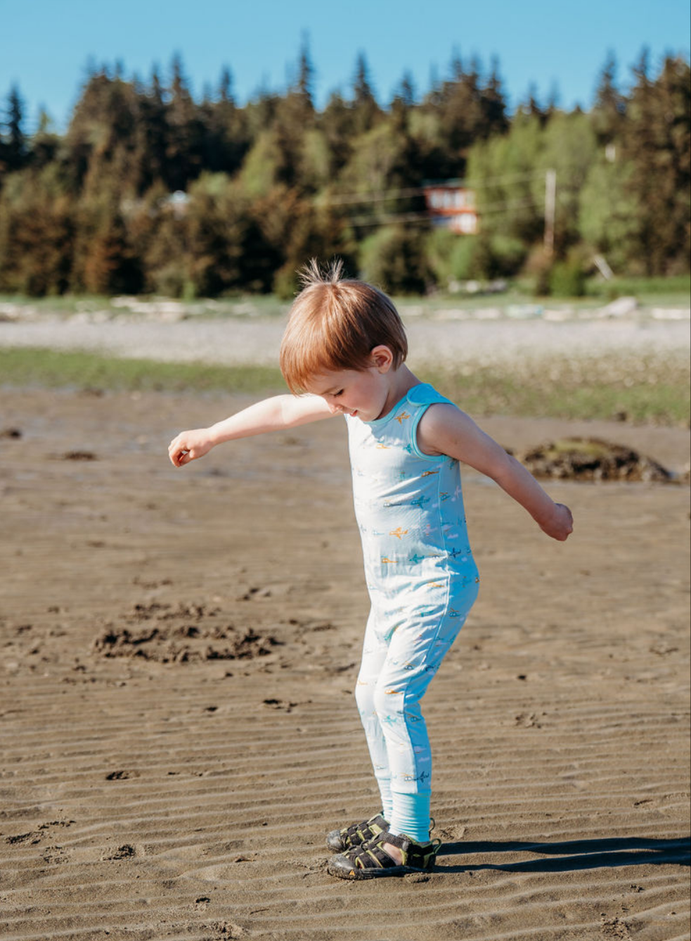 Porter's Planes | Sleeveless Grow-with-Me Romper | FINAL SALE