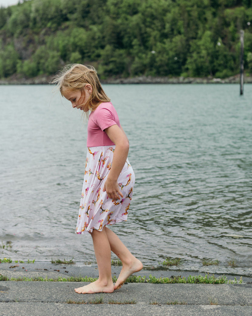 Watercolor Mermaids | T-Shirt Twirl Dress