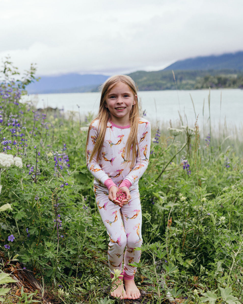 Watercolor Mermaids | 2-Piece Long-Sleeve PJ Set