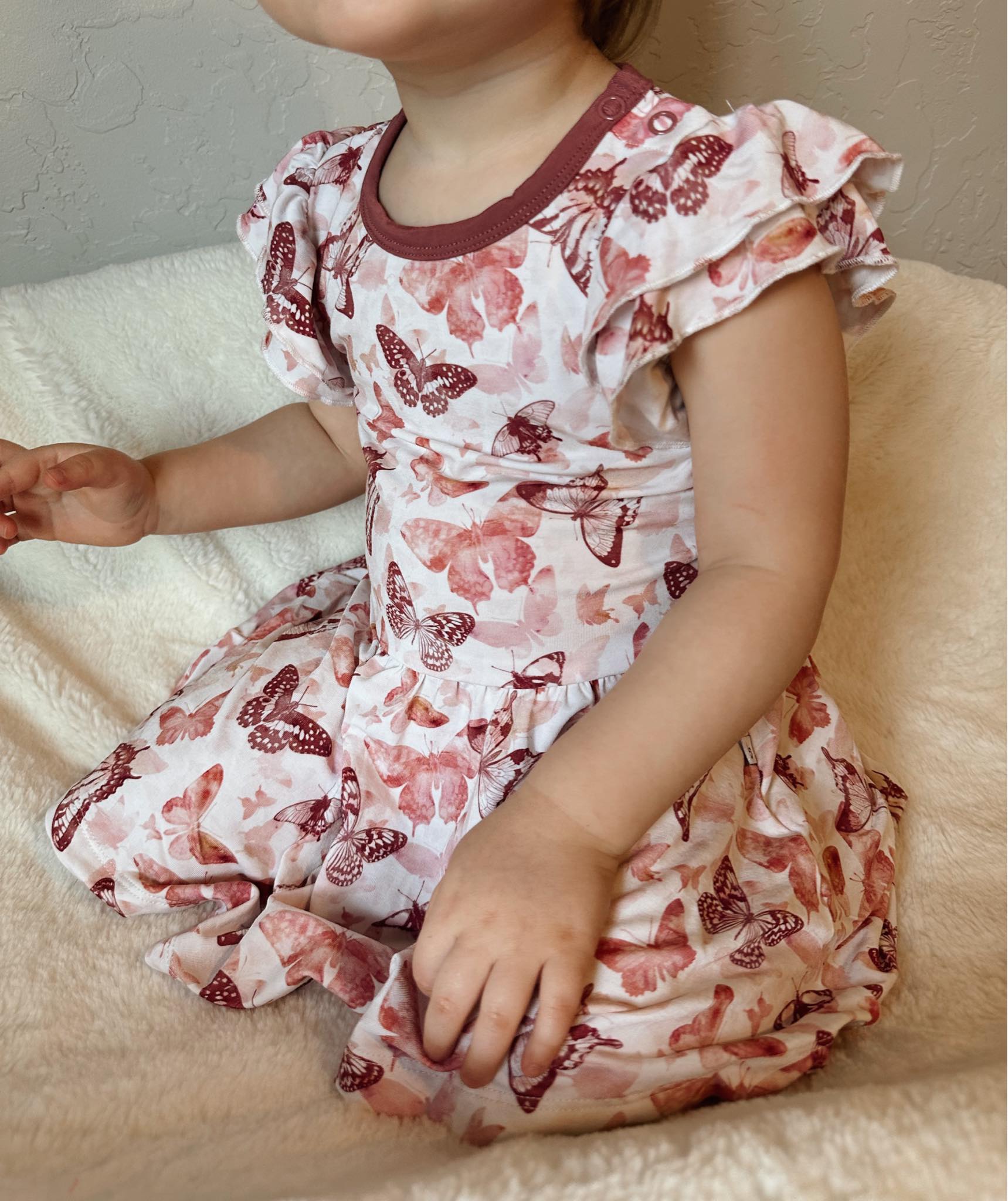 Mauve Mariposa | Lena Bodysuit Dress