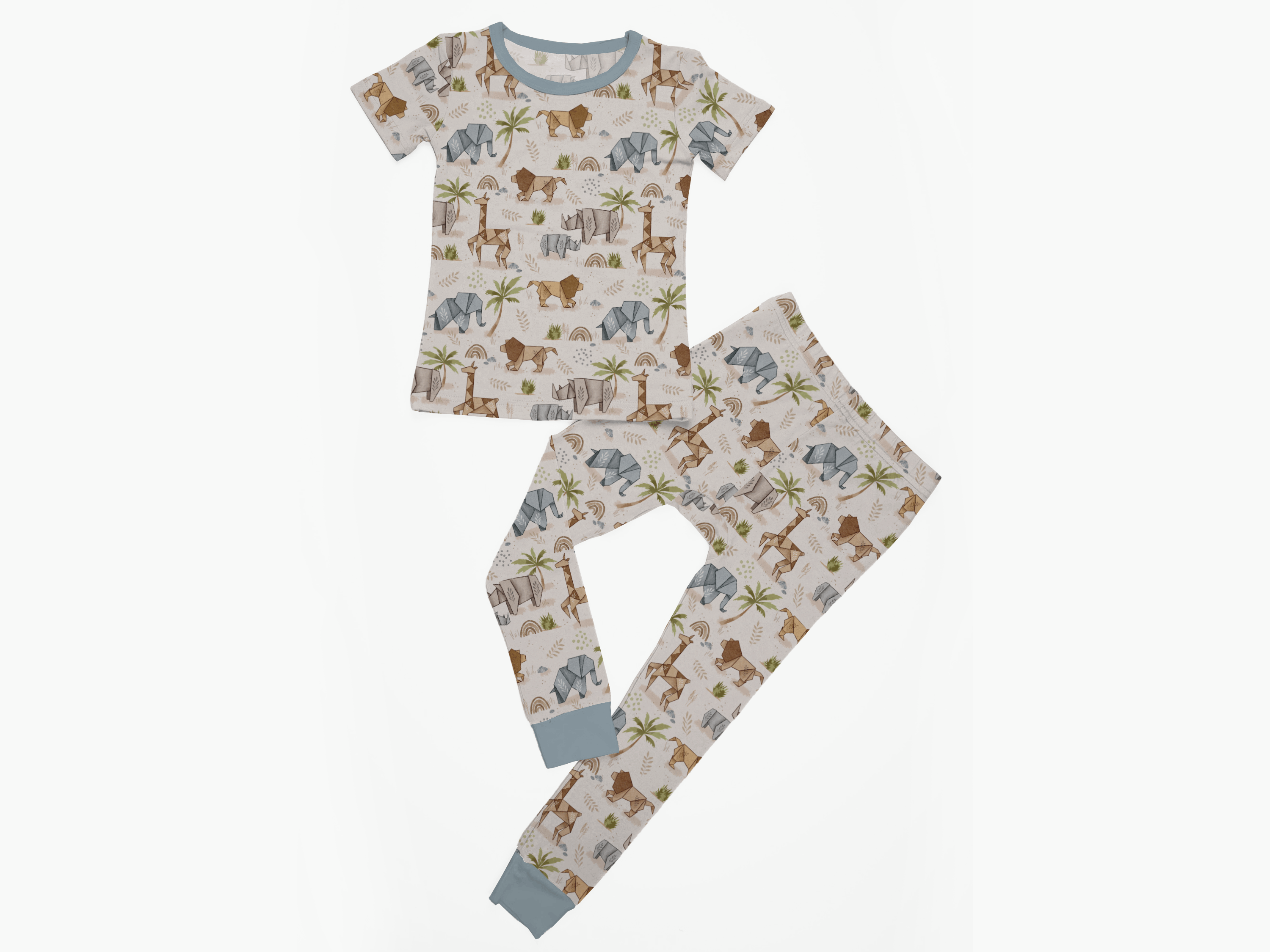 Origami Safari | 2-Piece Short-Sleeve PJ Set