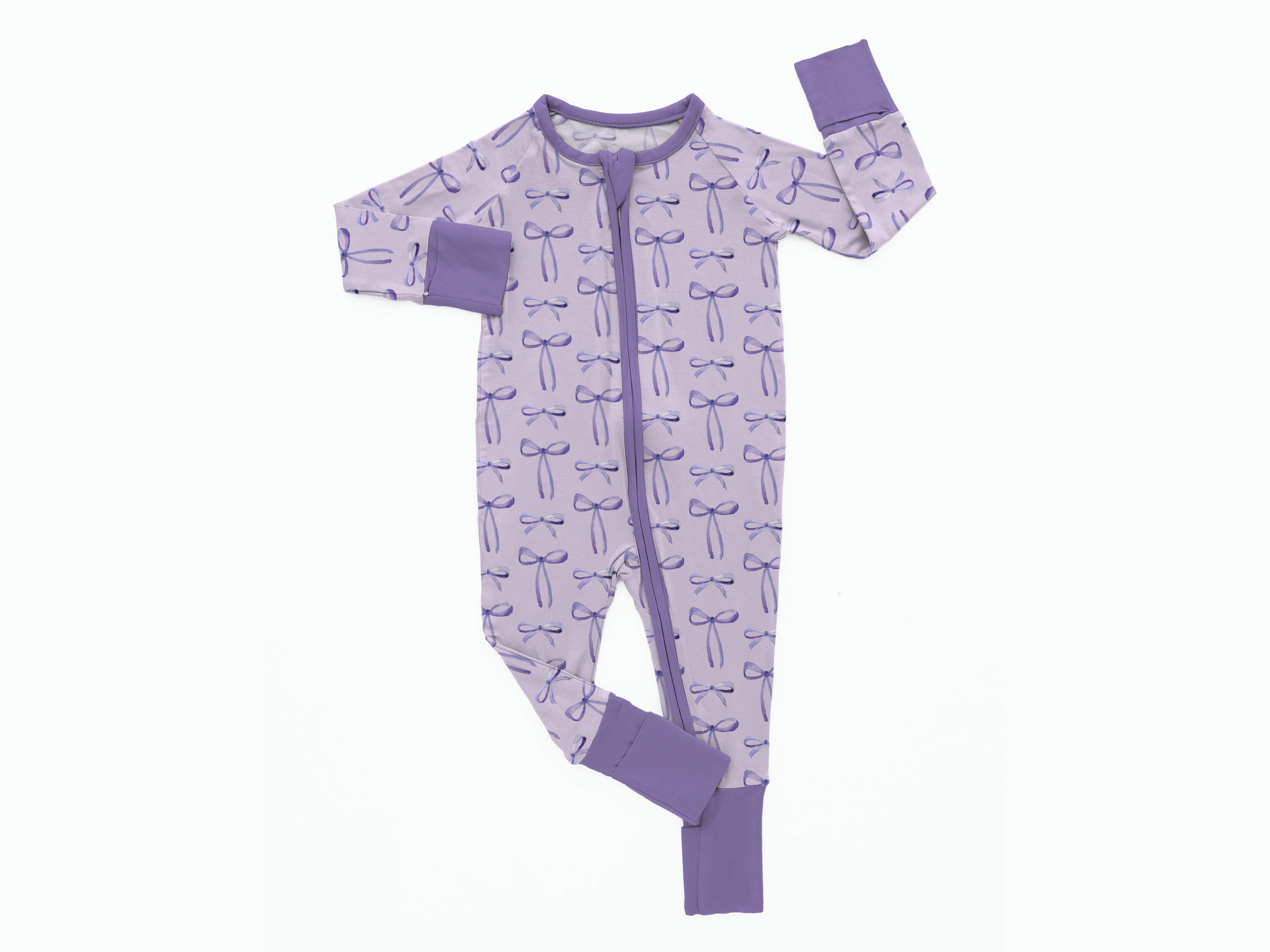 Purple Bows | Grow-with-Me Zippy