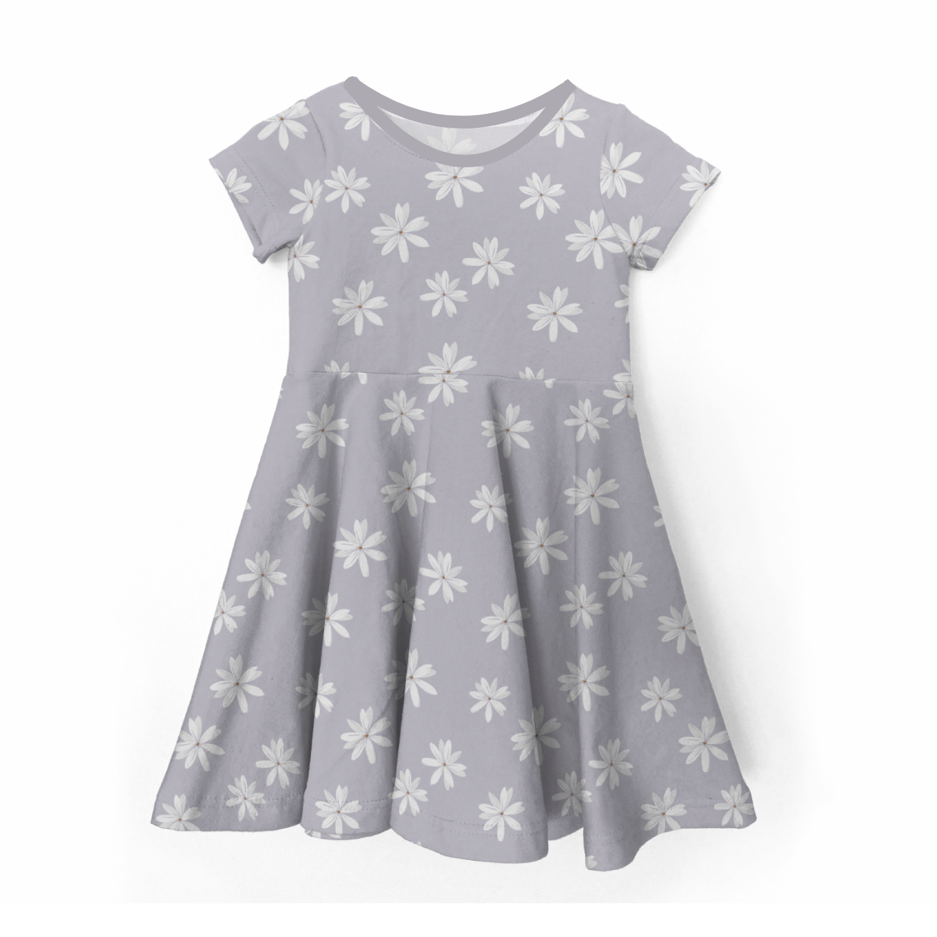 Purple Daisies | T-Shirt Twirl Dress