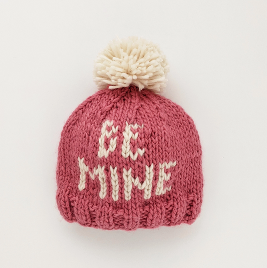 Be Mine Valentine's Day Hand Knit Beanie Hat