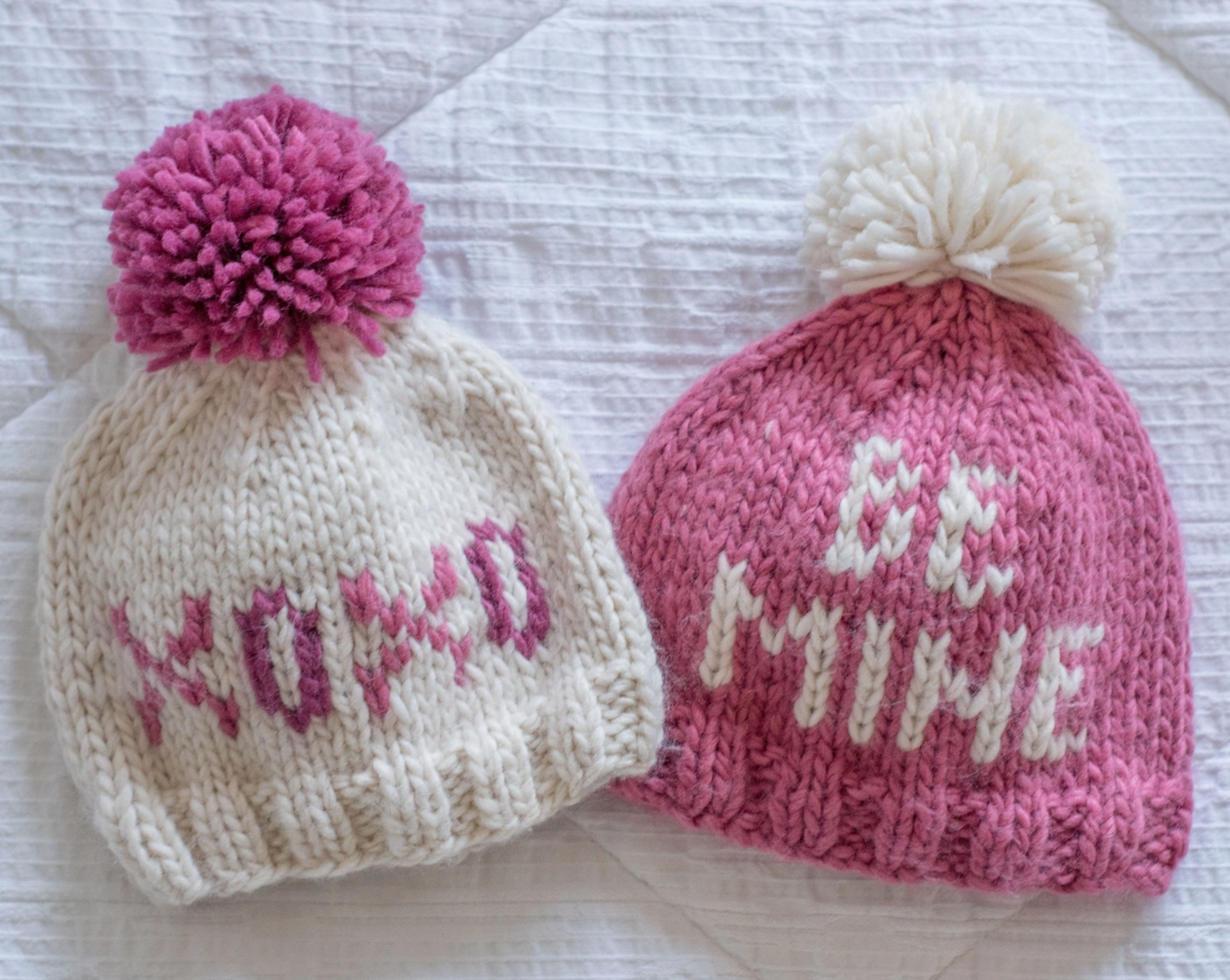 Pink | Xoxo Valentine's Day Hand Knit Beanie Hat