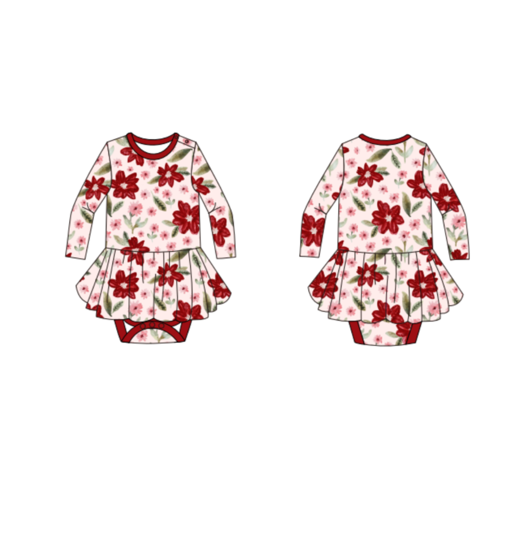 Poinsettia | LS Lena Dress