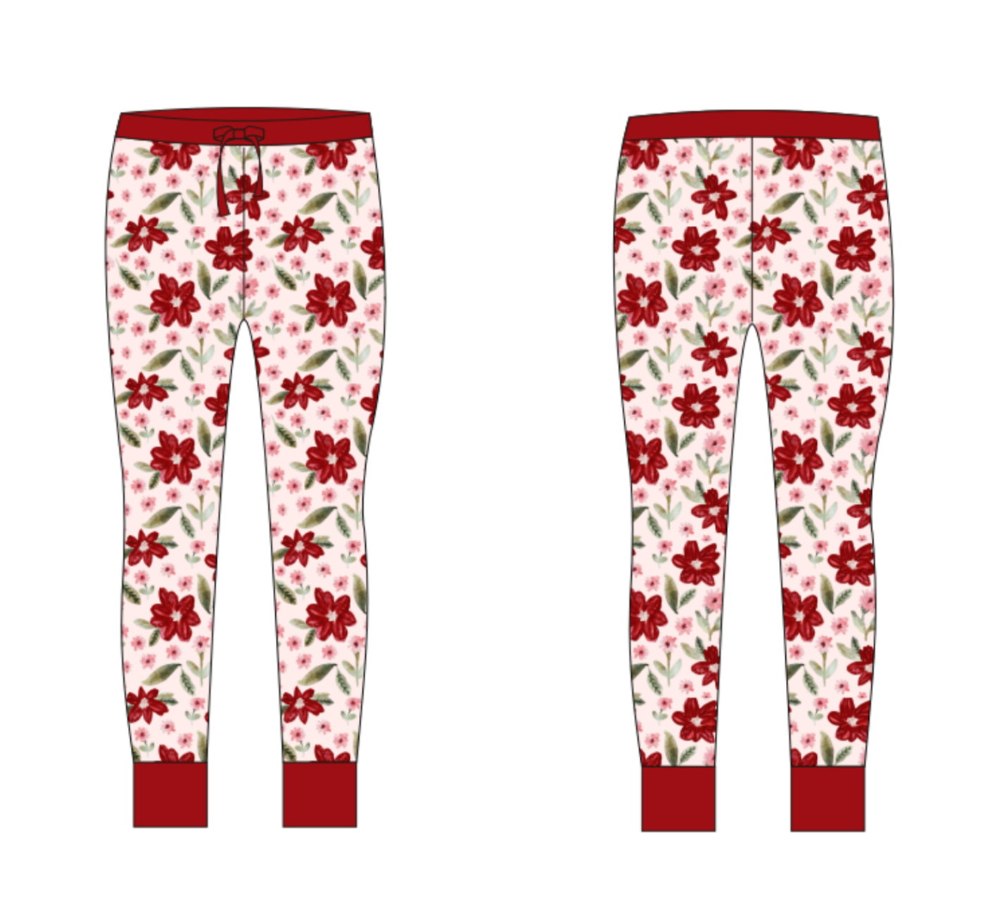 Mama Joggers | Poinsettia