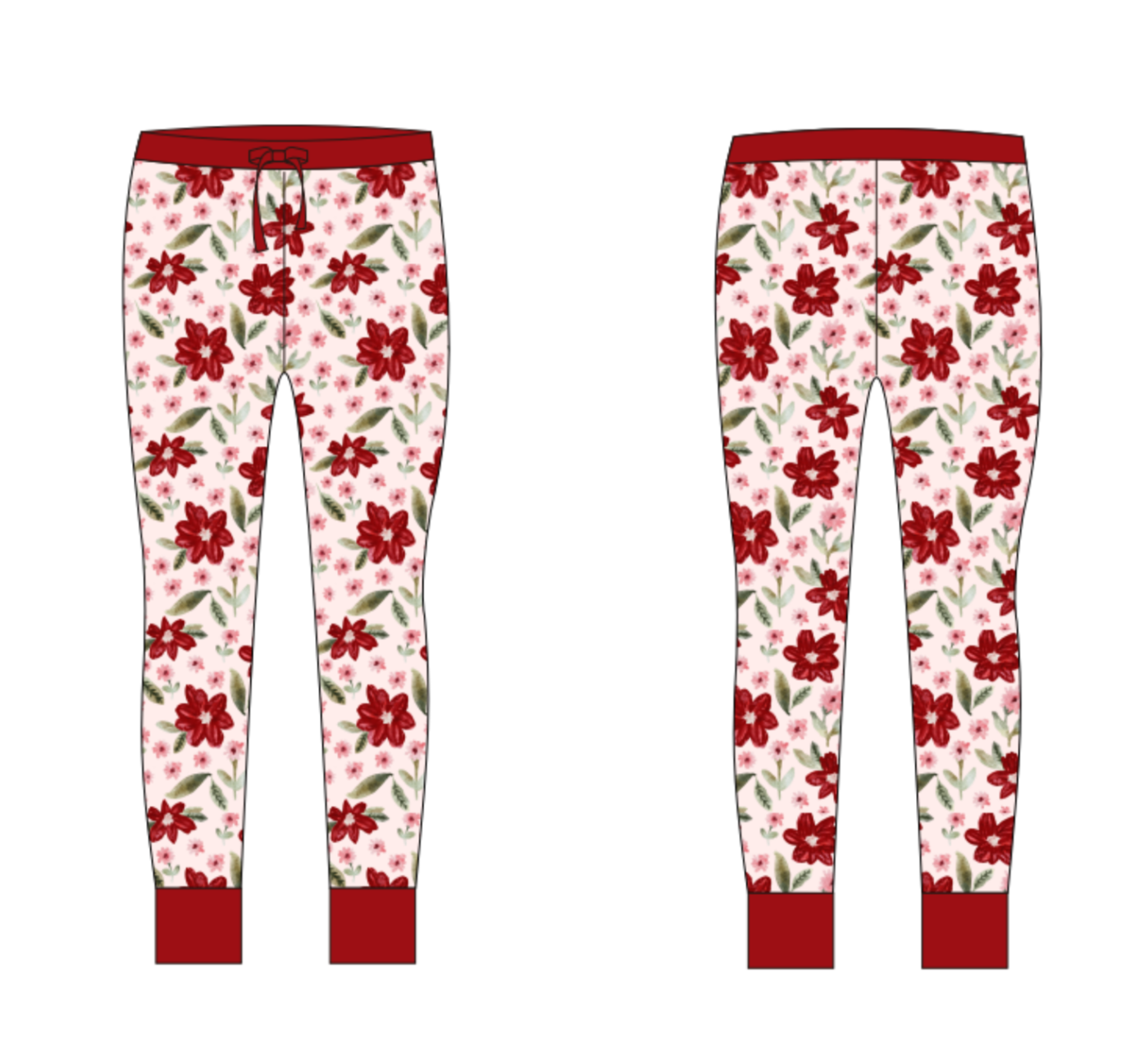 Poinsettia | 2024 | Adult Joggers w/ Pockets | FINAL SALE