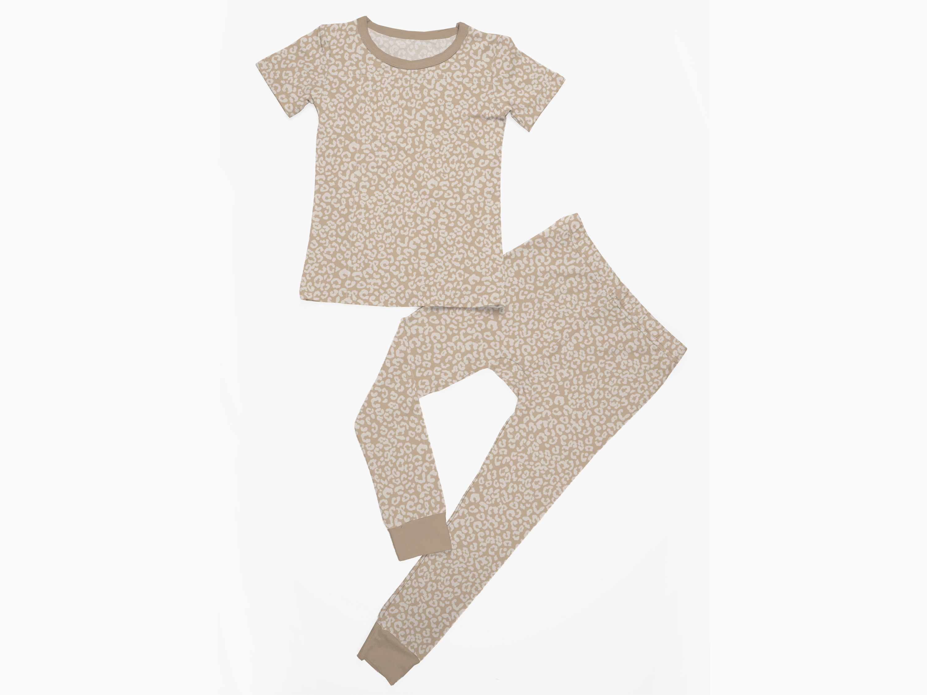 Neutral Leopard | 2-Piece PJ Short-Sleeve