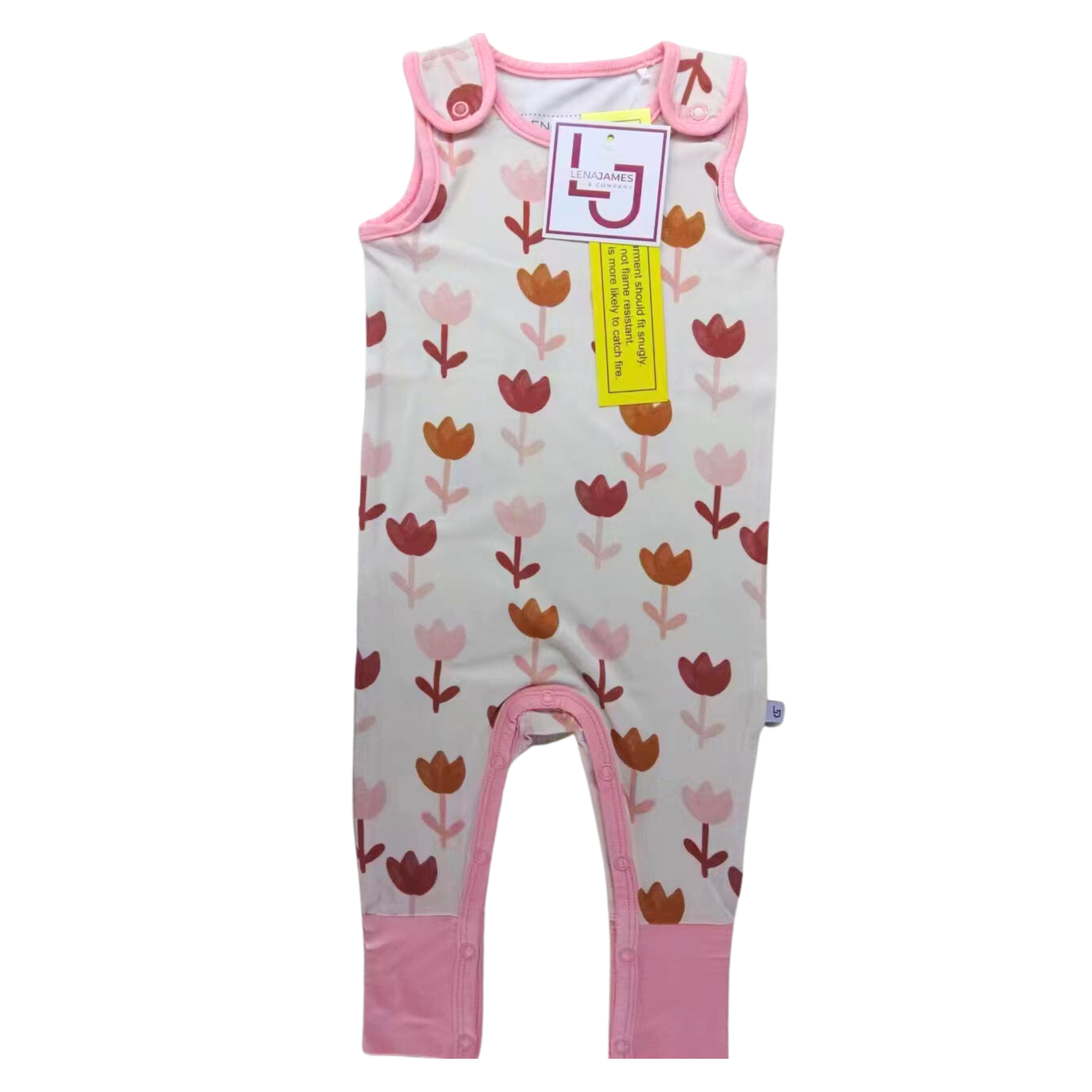 Blushing Tulips | Sleeveless Grow-with-Me Romper | FINAL SALE