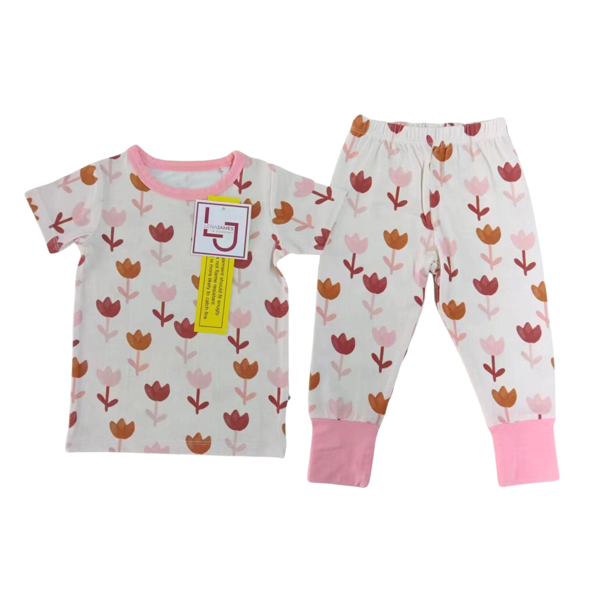 Blushing Tulips | 2-Piece PJ Short-Sleeve