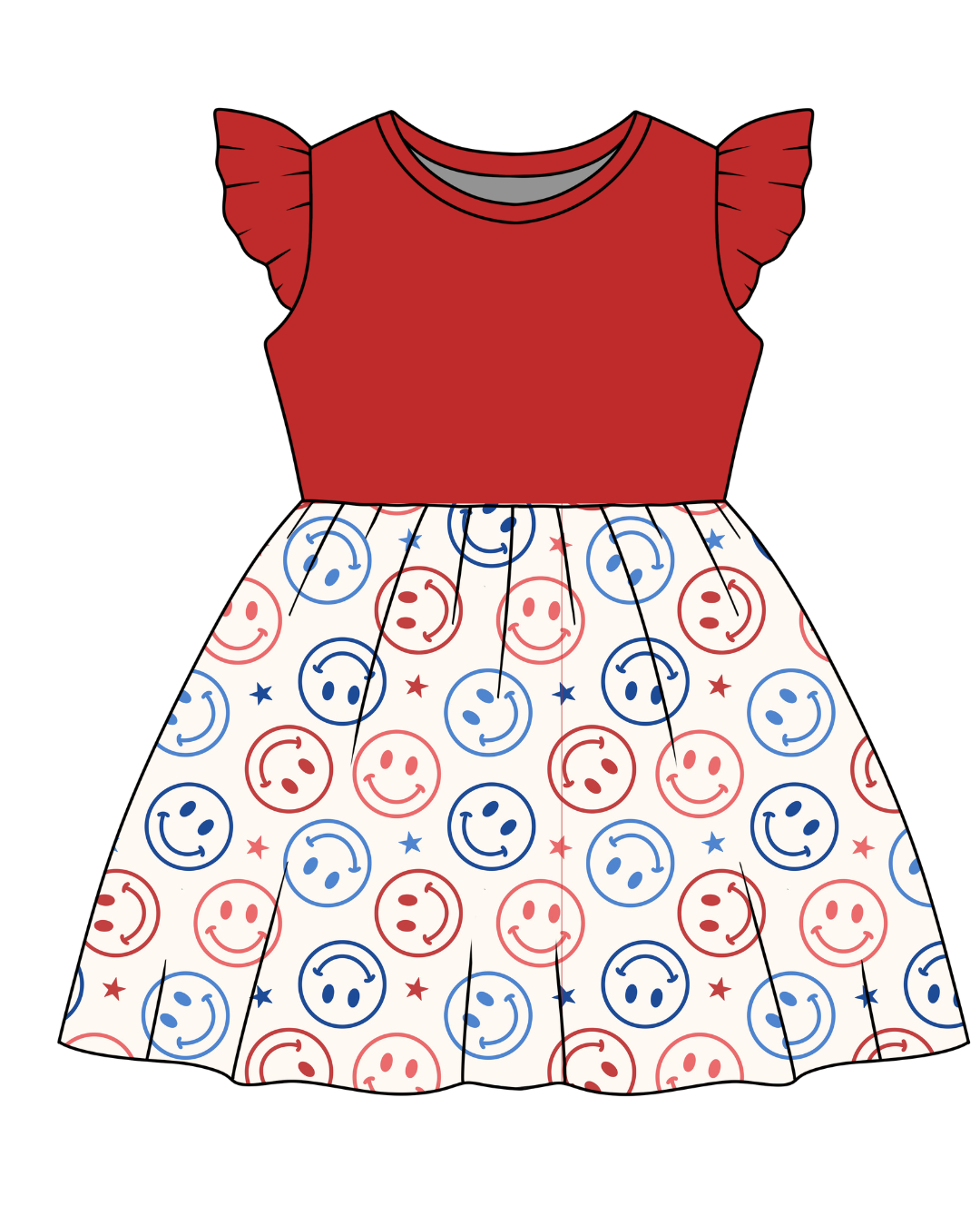 Red, White, Blue & Happy | Isla Dress