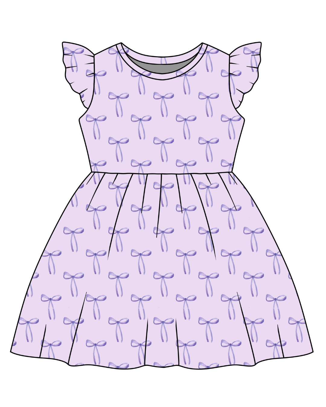 Purple Bows | Isla Dress