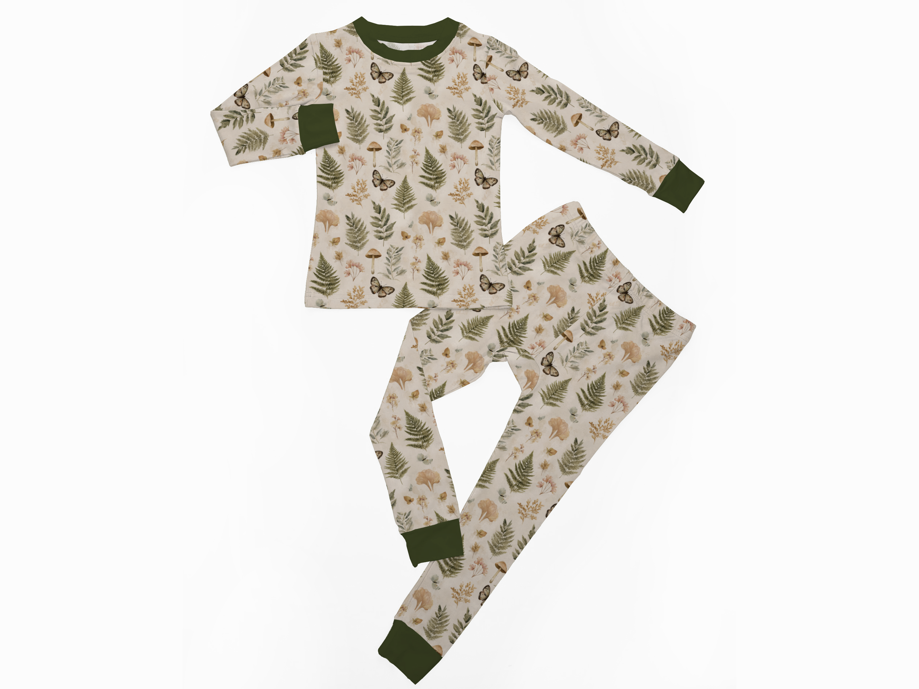 Ferns & Fungi | 2-Piece Long-Sleeve PJ Set