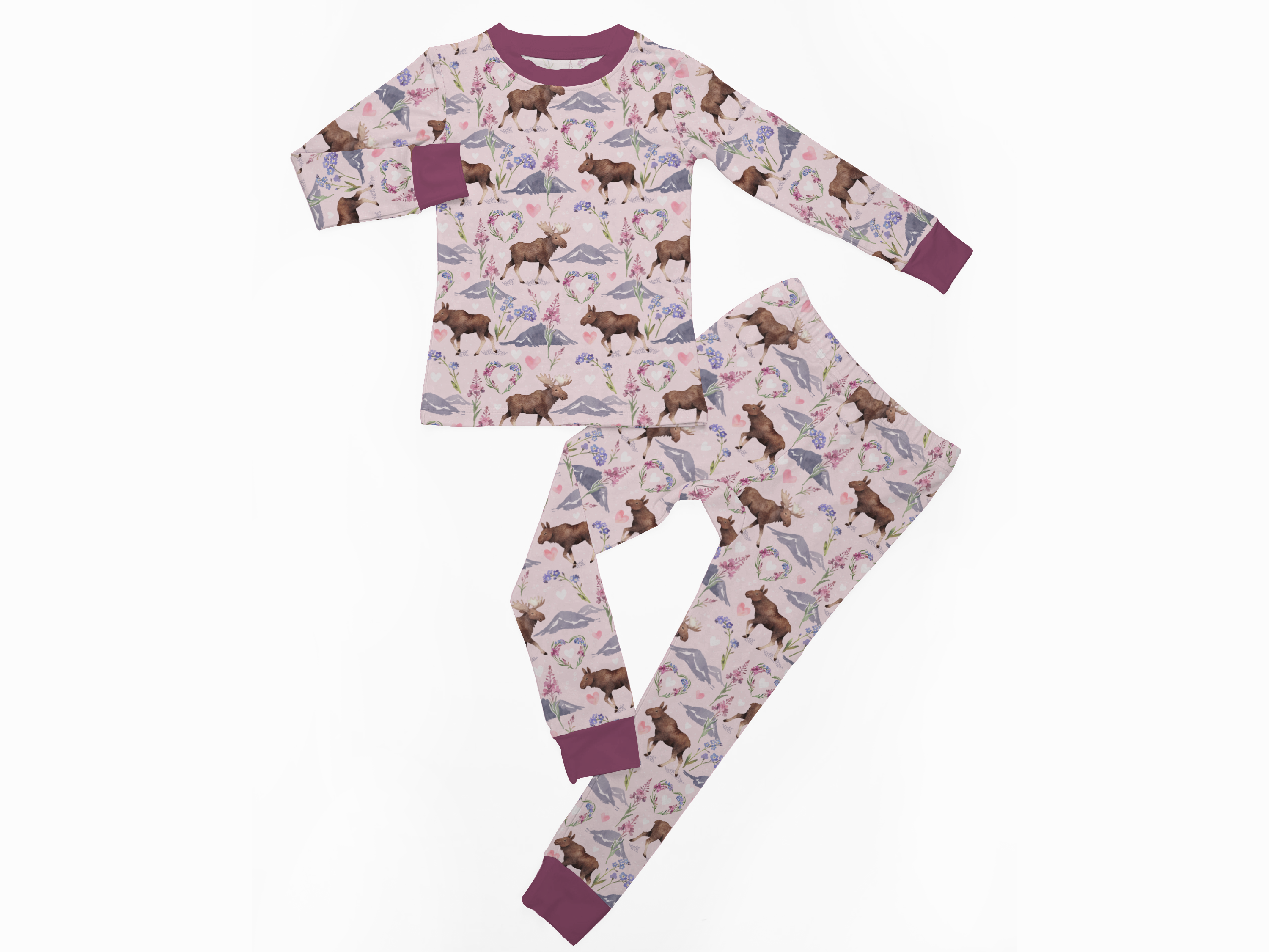 It Moose Be Love | 2-Piece Long-Sleeve PJ Set – Lena James & Company