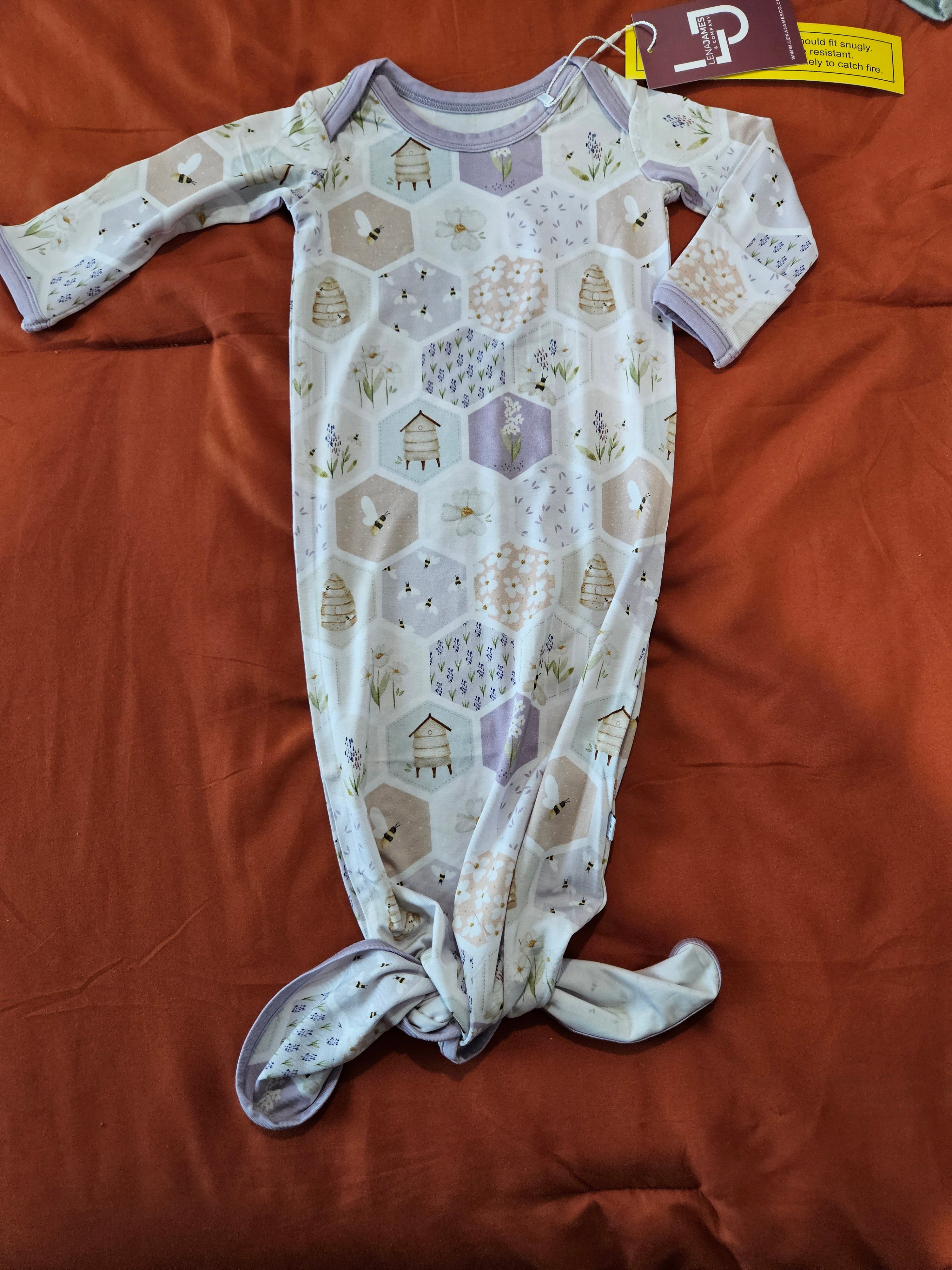 Lavender Honeycomb | Knotted Gown