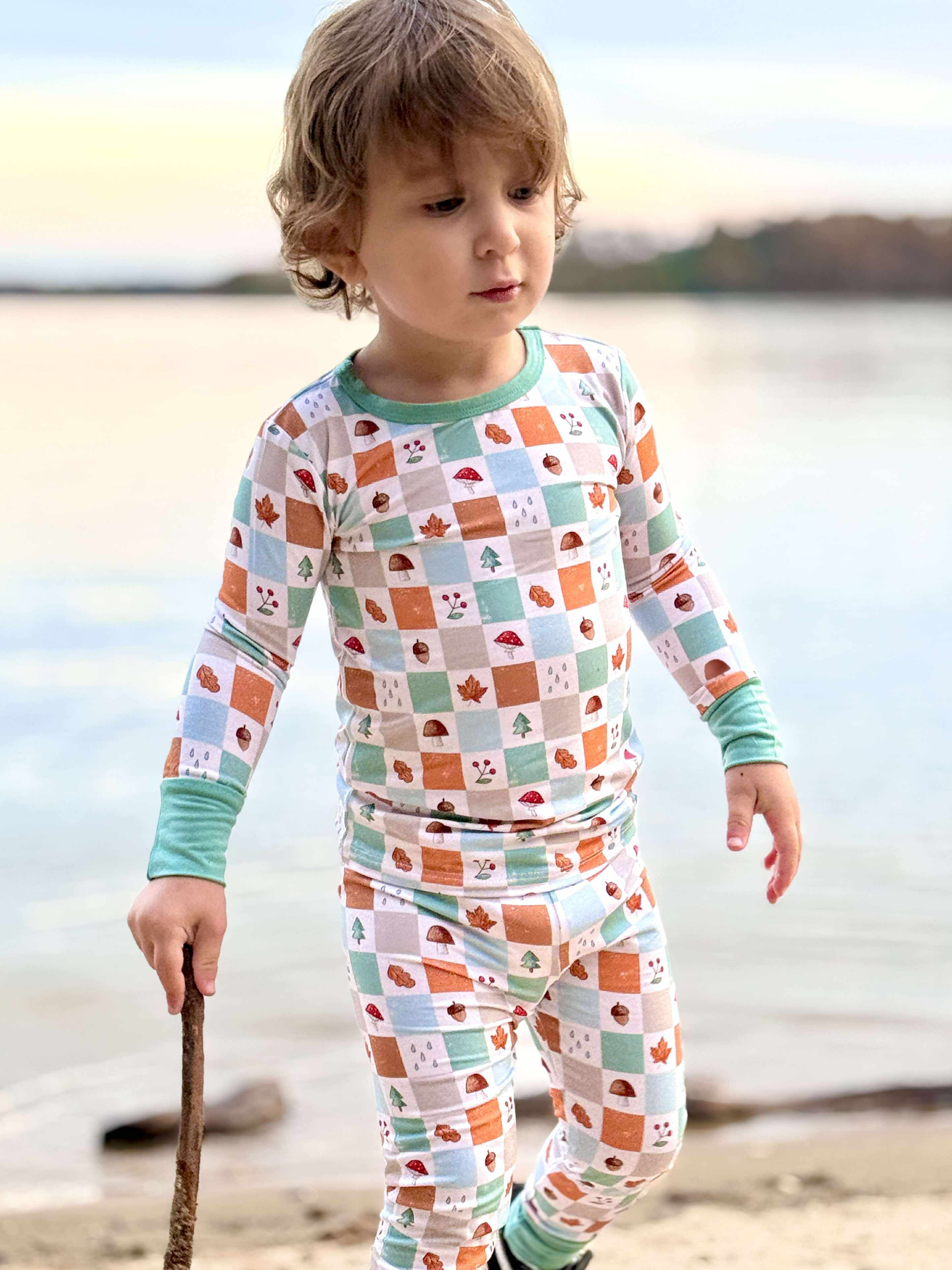 Fall Checks | 2-Piece Long-Sleeve PJ Set