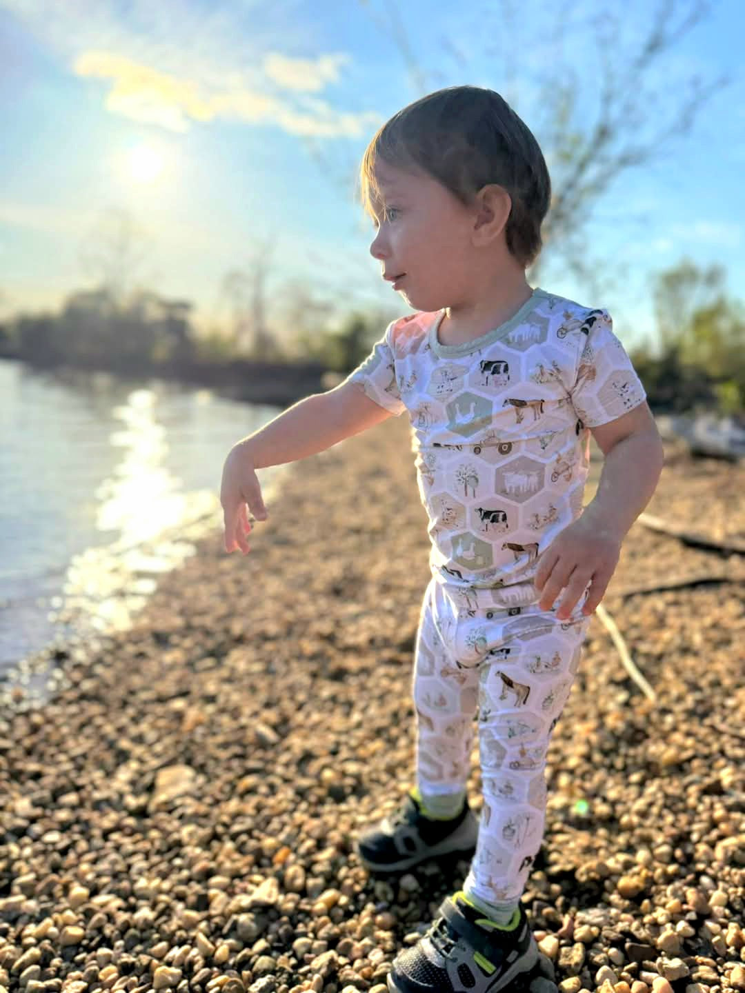 Farm Hex | 2-Piece Short-Sleeve PJ Set