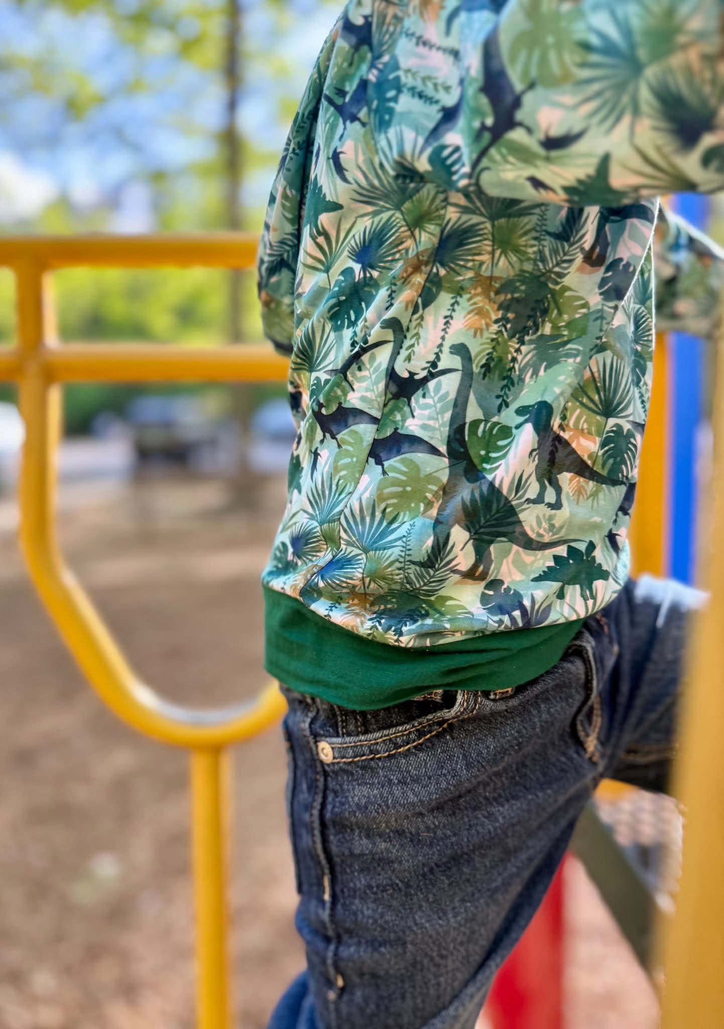 Teal Dinos | NEW STYLE | Lightweight Toddler Hoodie