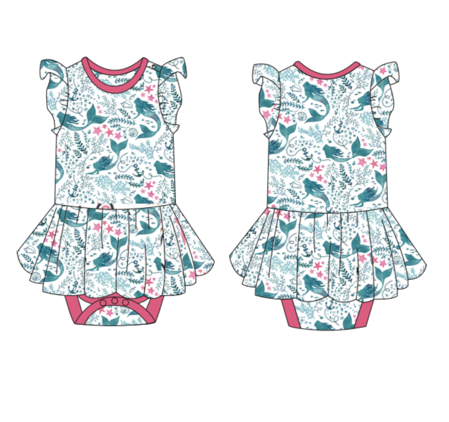 Under the Sea | Lena Bodysuit Dress | FINAL SALE
