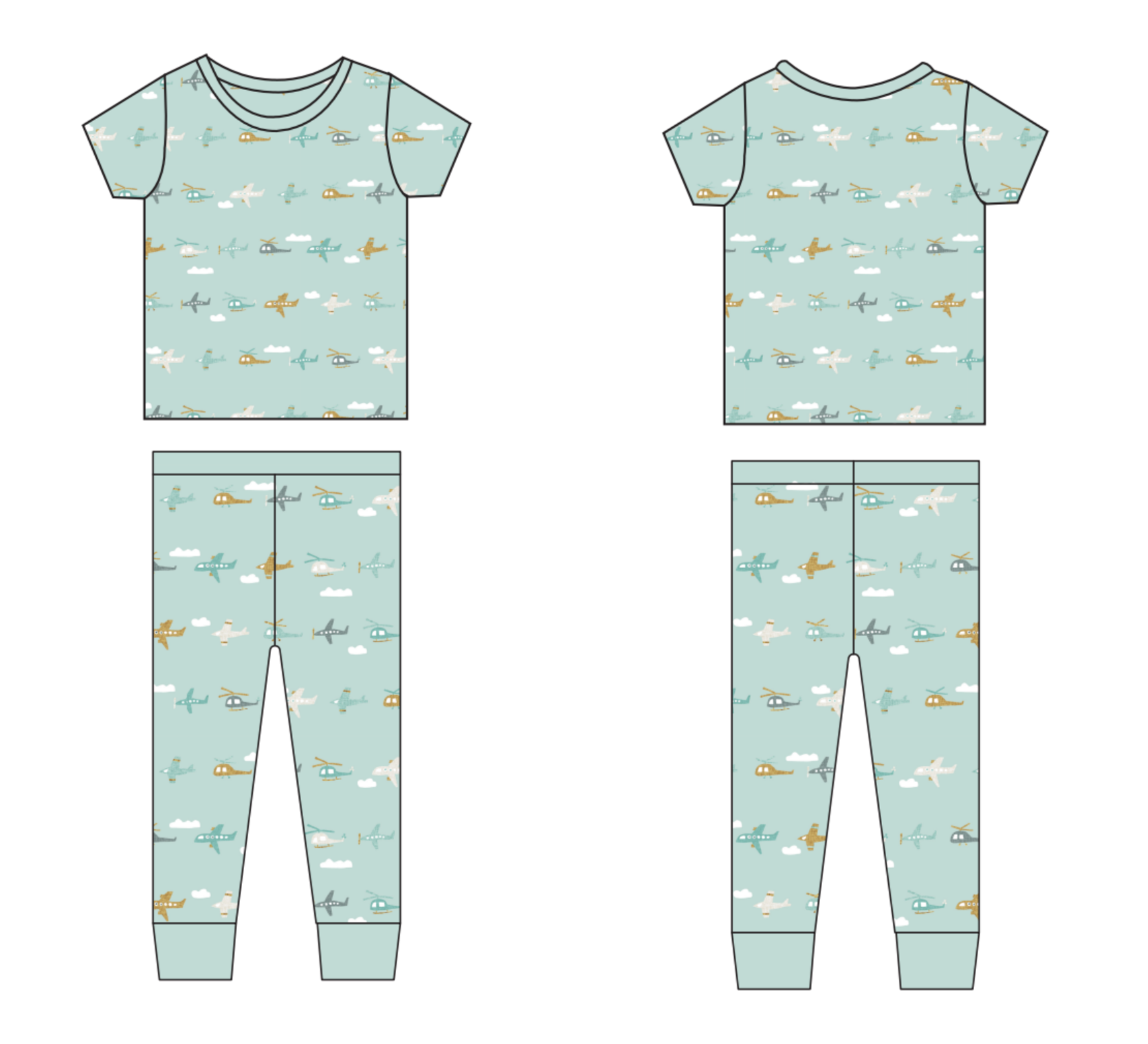 Porter's Planes | 2-Piece PJ Short-Sleeve